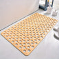 1pc Bathroom Non-Slip Mat With Suction Cup, 43x75cm Bath Rug, Shower Mat Round Hole Design, Bathroom Massage Ring, Quick Drain