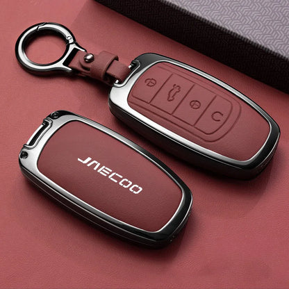Car Key Case for Chery Jaecoo J7 7 PHEV J5 5 EV 2025 J8 8 2026 Keychain Remote Cover Shell Housing Ring Holder Fob Accessories