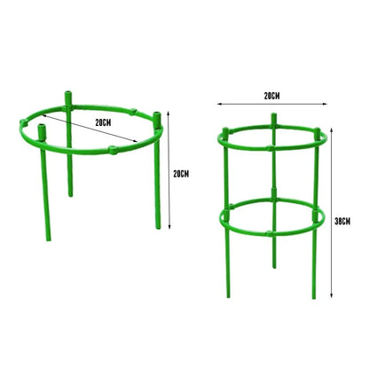 2-6Set Plant Support Plant Stakes Round Plant Support Ring Plastic Plant Cage Holder Flower Pot Climbing Trellis Gardening Tools