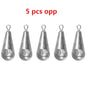 5pcs/20pcs 10g-100gFishing Weights Sinkers Teardrop-shaped hook-ring sinker for fishing Fishing tackle Casting Drop Shot Weights