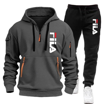 Men's hoodie set, a two-piece set of comfortable and fashionable top and casual sport pants