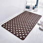 1pc Bathroom Non-Slip Mat With Suction Cup, 43x75cm Bath Rug, Shower Mat Round Hole Design, Bathroom Massage Ring, Quick Drain