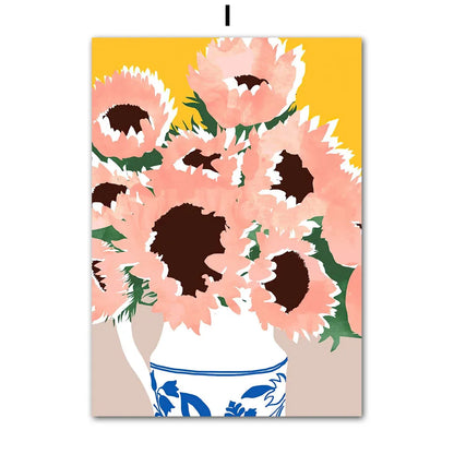 Garden Lemon Fruit Flower Plants Abstract Illustration Poster And Prints Wall Art Canvas Painting Pictures For Living Room Decor