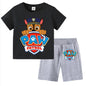 Paw Patrol Kids Set Boys Short Sleeve T-Shirt Top+Shorts 2-Piece Outfits Boys Cartoon Suit 3-8Years Children Clothes For Summer