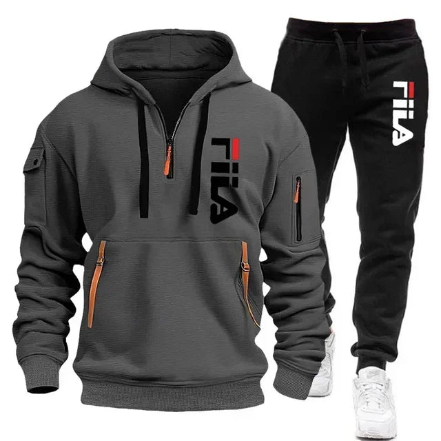 Men's hoodie set, a two-piece set of comfortable and fashionable top and casual sport pants
