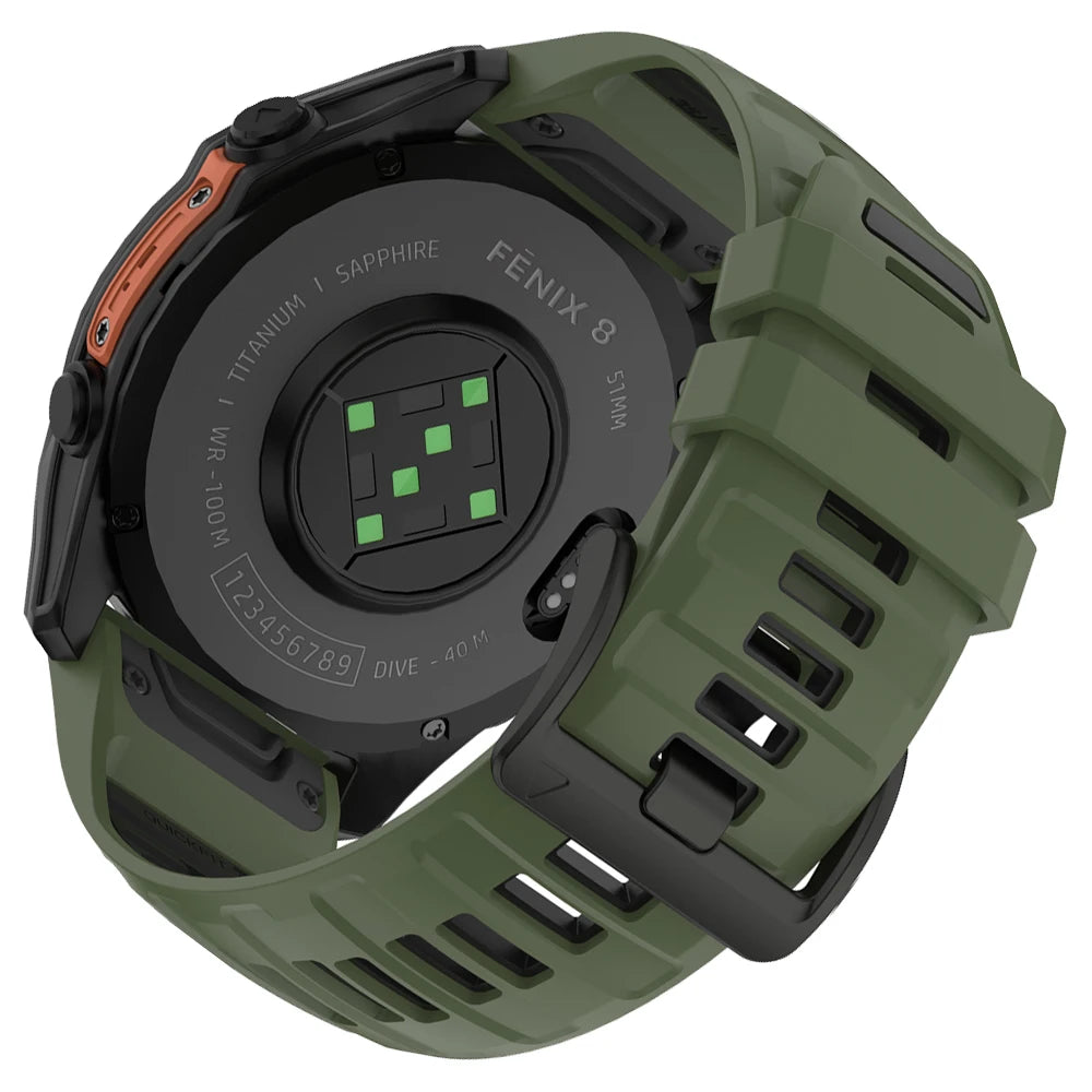 22/26mm Silicone Watchband Fenix 8 Pro Sport Strap For Garmin Tactix 7/Quatix8 Forerunner 970 965 Instinct 2X Quick Fit Bracelet