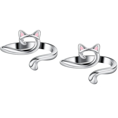 2pcs Adjustable Knitting Crochet Loop Ring Knittied Yarn Guide Finger Faster Holder Thimble Crocheters Thread Ring Sewing Tools