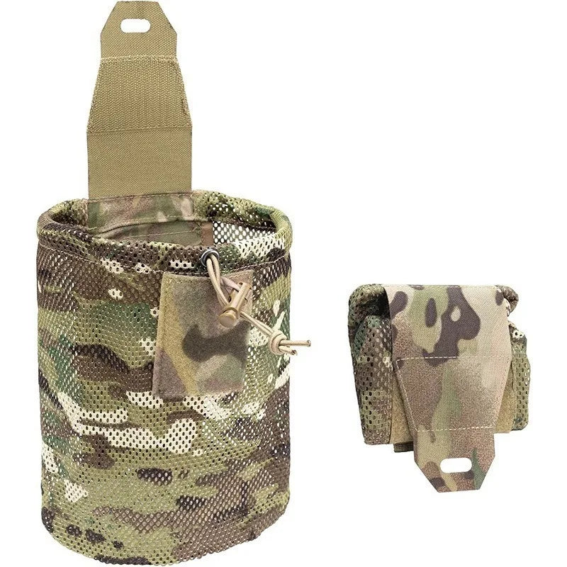 Nylon New Roll-Up Mesh Dump Pouch Magazine Storage Mini Foldable Net Pocket EDC Tactical Outdoor Sport Camping Hunting