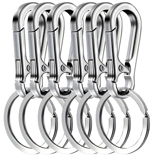 6Pc Metal Carabiner Keychain Set