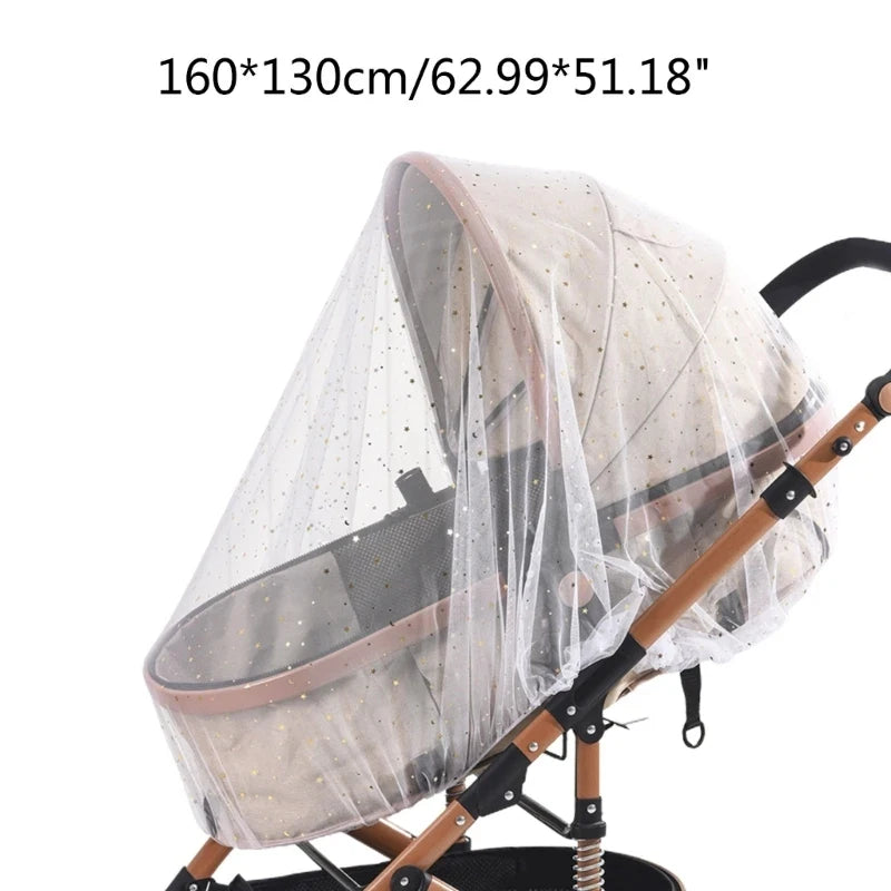 Stroller Mosquito Net Baby Anti-mosquito Full-Cover Printed Cart Universal Elastic Mesh Mosquito Net Stroller Accessories