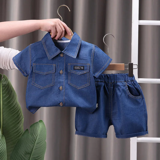 Baby Boys Denim 2-Piece Outfit Set