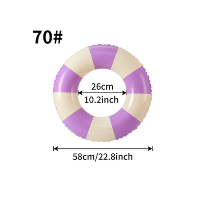1PC Ins Style Macaron Inflatable Swimming Ring Adult Kids Thickened Pool Float Summer Pool Party Water Toy