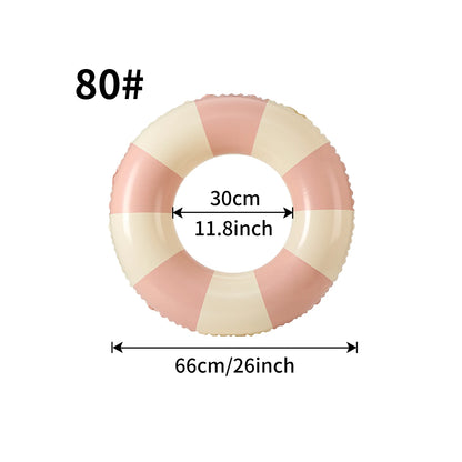 1PC Ins Style Macaron Inflatable Swimming Ring Adult Kids Thickened Pool Float Summer Pool Party Water Toy