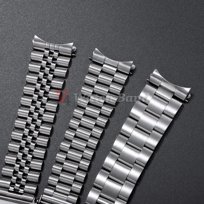 For Seiko 5 SKX009/007 for Jubilee for Oyster Solid Stainless Steel Watch Strap Curved End Men's Sport Watch Band 18mm 20mm 22mm