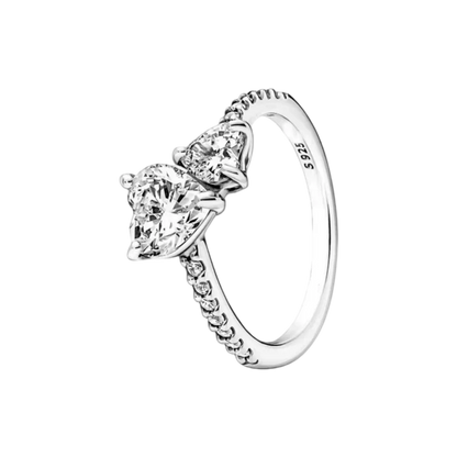 S925 Silver Bow Love Flower Ring Fashionable and High End Style Ring