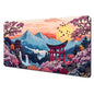 Red and Black Art Landscapes Large Mouse Pad Anti-Slip Durable Desk Mat Offices Accessories Keyboard Mouse Mat Tapis De Bureau