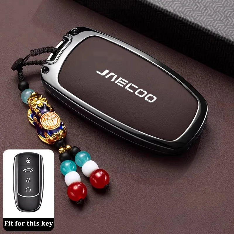 Car Key Case for Chery Jaecoo J7 7 PHEV J5 5 EV 2025 J8 8 2026 Keychain Remote Cover Shell Housing Ring Holder Fob Accessories