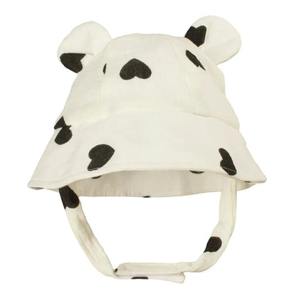 2026 Newborn Boys Girls Bucket Hat Summer Kids Toddler Panama Cap 0 to 12 Months Soft Cotton Baby Sun Hat With Ears Cute Bunny