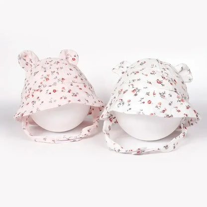 2026 Newborn Boys Girls Bucket Hat Summer Kids Toddler Panama Cap 0 to 12 Months Soft Cotton Baby Sun Hat With Ears Cute Bunny