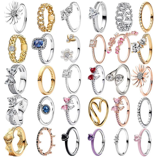 Silver Bow Love Flower Ring