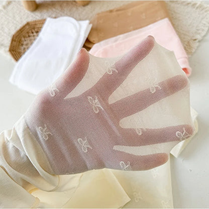 Summer Kids Thin Tights Girls Fashion Bow Print Stockings Baby Mesh Breathable Princess Pantyhose Children Ballet Dance Leggings