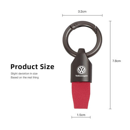 Luxury Men Women Suede/Metal Key Chain Fashion Keychain Key Ring Holder For VW GTI Jetta Golf Tiguan Polo Transporter Passat GTD
