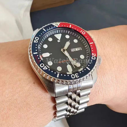 For Seiko 5 SKX009/007 for Jubilee for Oyster Solid Stainless Steel Watch Strap Curved End Men's Sport Watch Band 18mm 20mm 22mm