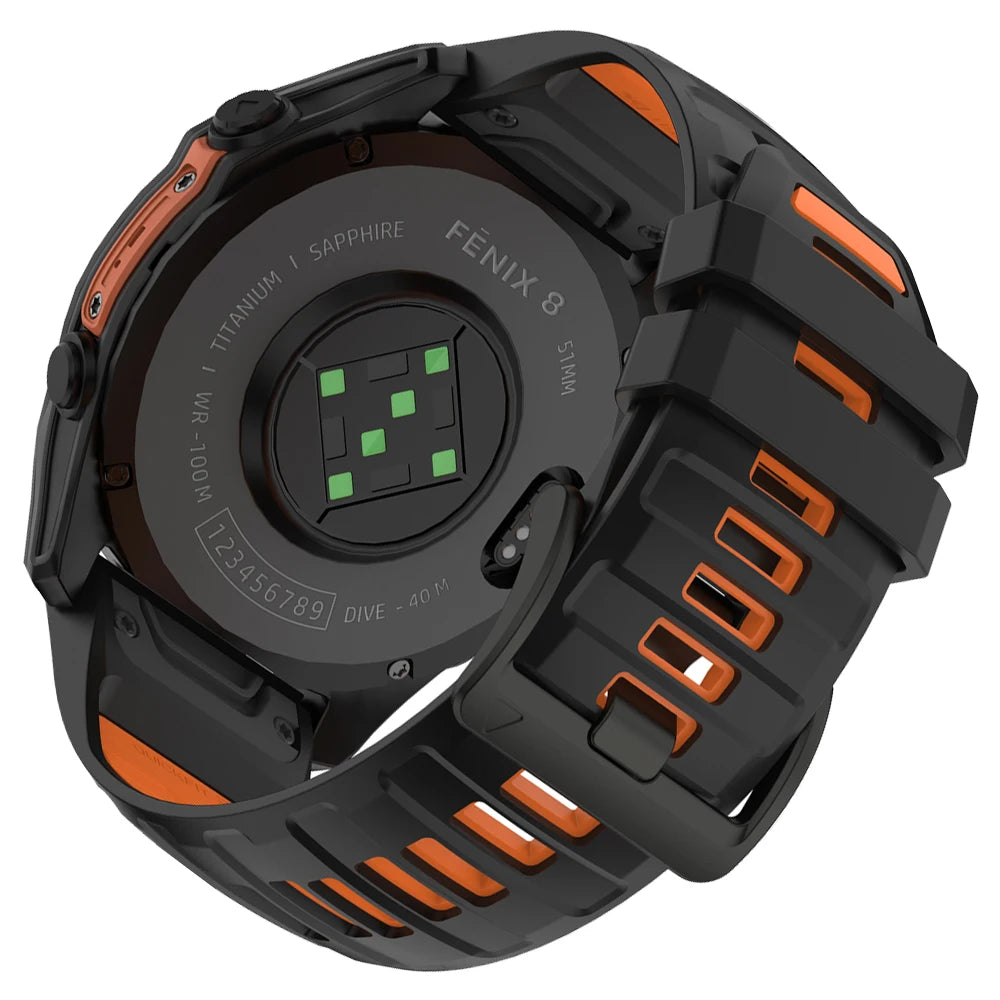 22/26mm Silicone Watchband Fenix 8 Pro Sport Strap For Garmin Tactix 7/Quatix8 Forerunner 970 965 Instinct 2X Quick Fit Bracelet