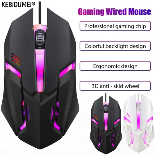 5000 DPI Silent USB Wired Gaming Mouse