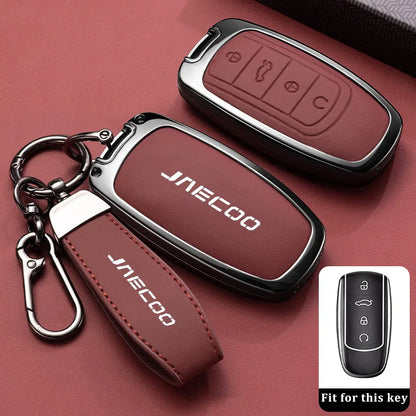 Car Key Case for Chery Jaecoo J7 7 PHEV J5 5 EV 2025 J8 8 2026 Keychain Remote Cover Shell Housing Ring Holder Fob Accessories