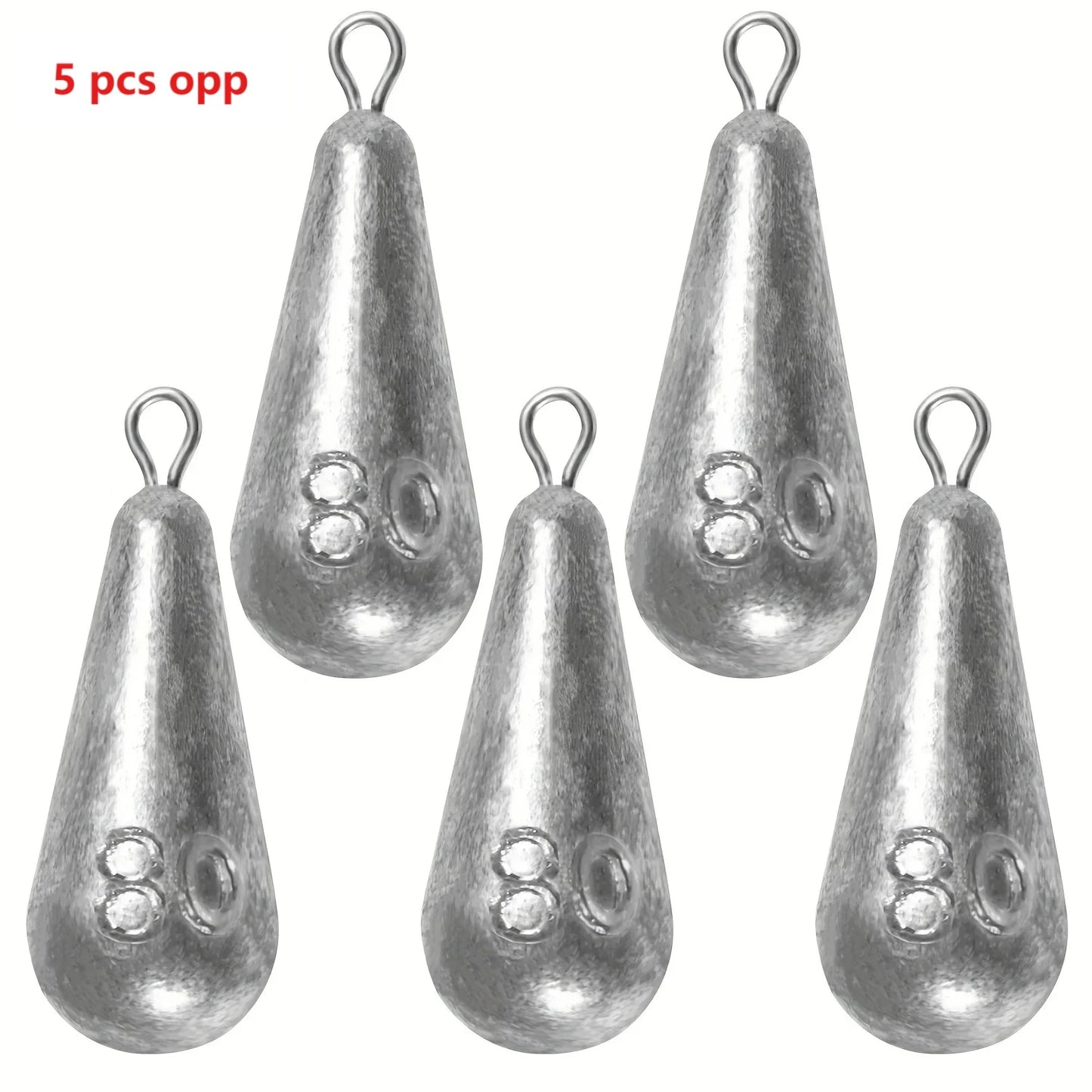 5pcs/20pcs 10g-100gFishing Weights Sinkers Teardrop-shaped hook-ring sinker for fishing Fishing tackle Casting Drop Shot Weights