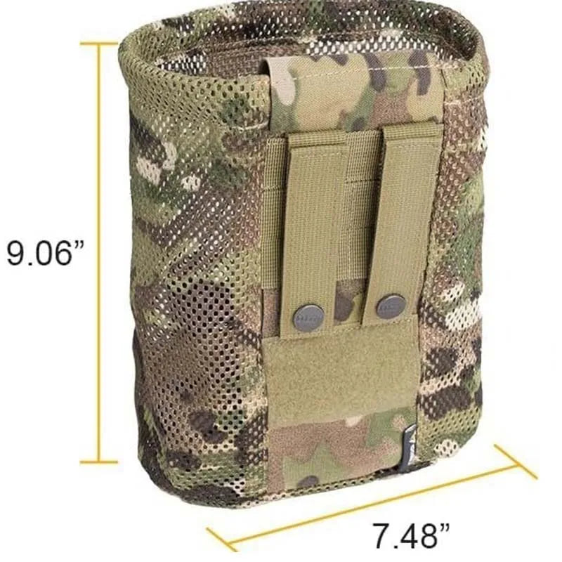Nylon New Roll-Up Mesh Dump Pouch Magazine Storage Mini Foldable Net Pocket EDC Tactical Outdoor Sport Camping Hunting