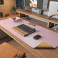 Dual Sided Desk Mat,Leather Desk Pad,Black Cork Desk Mat Protector,Large Mouse Pad,Desk Writing Pad for Office and Home