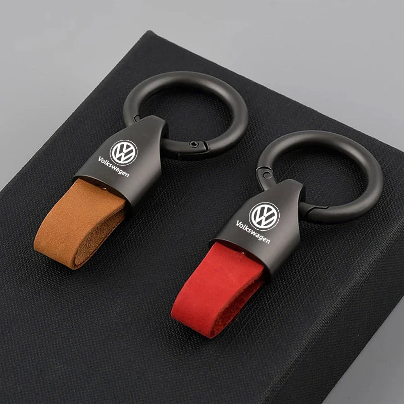 Luxury Men Women Suede/Metal Key Chain Fashion Keychain Key Ring Holder For VW GTI Jetta Golf Tiguan Polo Transporter Passat GTD
