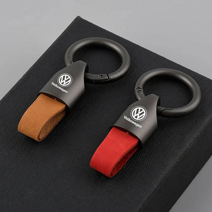 Luxury Men Women Suede/Metal Key Chain Fashion Keychain Key Ring Holder For VW GTI Jetta Golf Tiguan Polo Transporter Passat GTD