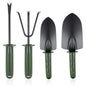 Garden Tool Set4 Pieces Garden Tools Including Hand Shovel Transplant Shovel Weeder and Hand Rake with Non-Slip Handle Idea for