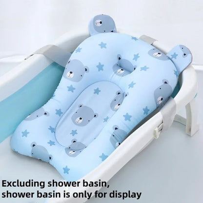 Foldable Floating Baby Bath Seat Pad Adjustable Bathtub Support Mat Shower Cushion Security Water Pad for Newborn Baby Bathing