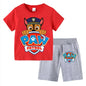 Paw Patrol Kids Set Boys Short Sleeve T-Shirt Top+Shorts 2-Piece Outfits Boys Cartoon Suit 3-8Years Children Clothes For Summer