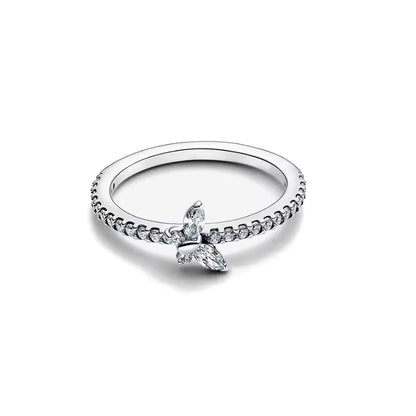 2026 New 925 Silver Heart, Butterfly, Flower Ring, Suitable for Wedding Women to Wear Exquisite High Quality Jewelry