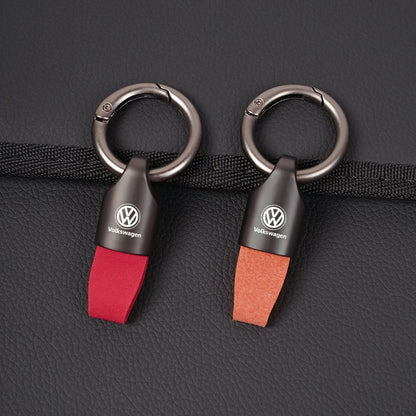 Luxury Men Women Suede/Metal Key Chain Fashion Keychain Key Ring Holder For VW GTI Jetta Golf Tiguan Polo Transporter Passat GTD