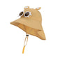 Big Brim Children's Sun Hat Sun Protection Extended Shawl Children Beach Cap Neck Cover Breathable Cartoon Fisherman Hat