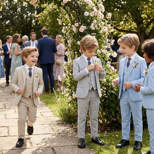 Boys Linen 4-Piece Formal Suit