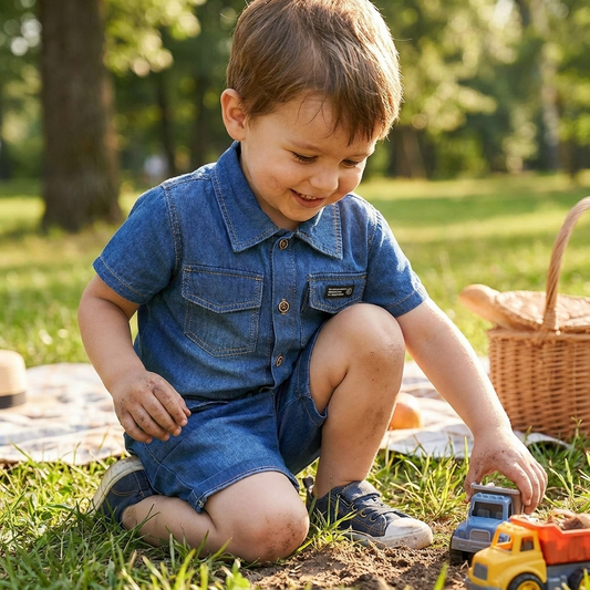 Baby Boys Denim 2-Piece Outfit Set