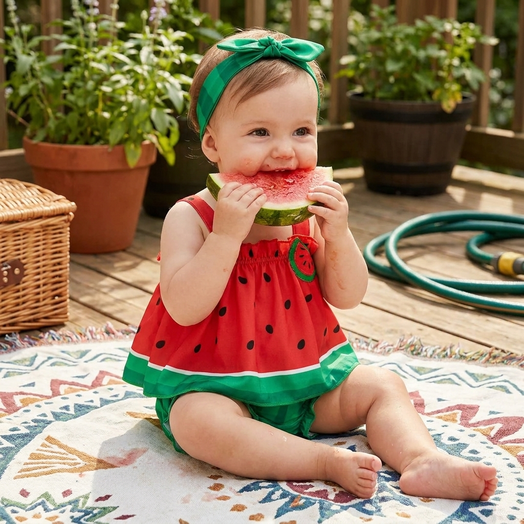 Baby Watermelon 3-Piece Outfit Set