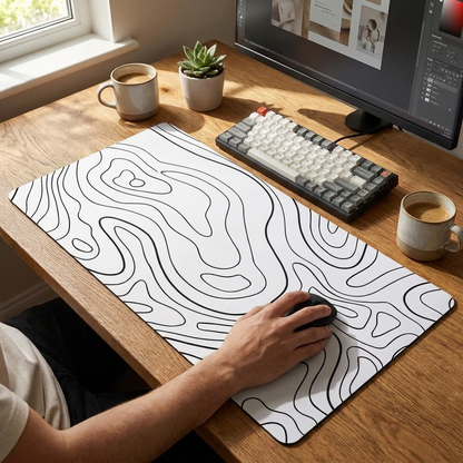 Fluid Print Anti-Slip Rubber Mouse Pad