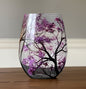 Four Seasons Tree Wine Glasses – Hand Painted Art
