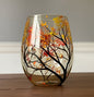 Four Seasons Tree Wine Glasses – Hand Painted Art